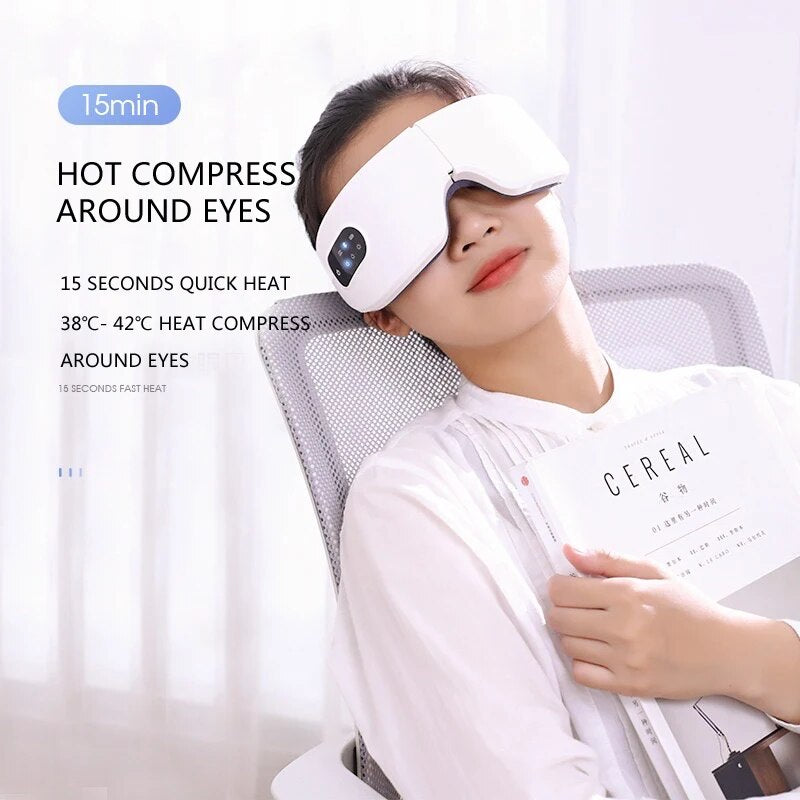 4D Smart Airbag Vibration Eye Massager Eye Care Instrument Hot Compress Bluetooth Eye Fatigue Massage Glasses Electric Eye Care
